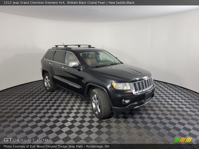 Brilliant Black Crystal Pearl / New Saddle/Black 2013 Jeep Grand Cherokee Overland 4x4