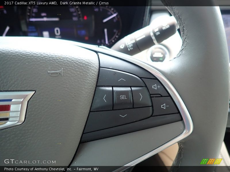 Dark Granite Metallic / Cirrus 2017 Cadillac XT5 Luxury AWD
