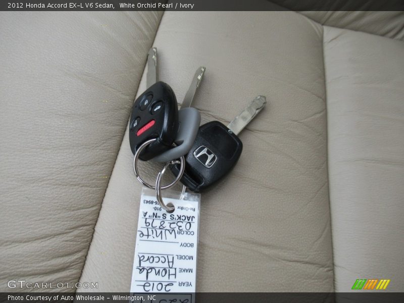 White Orchid Pearl / Ivory 2012 Honda Accord EX-L V6 Sedan