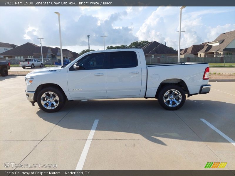 Bright White / Black 2021 Ram 1500 Lone Star Crew Cab 4x4