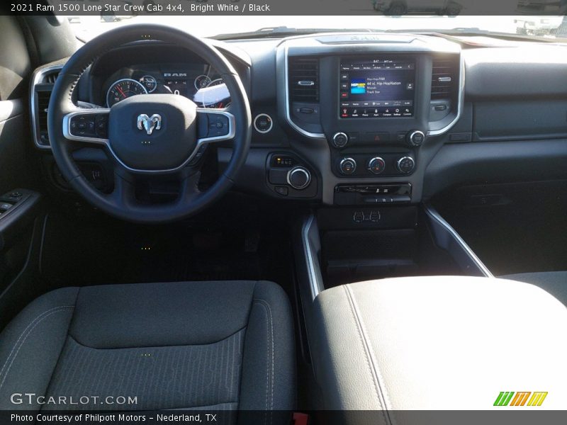 Bright White / Black 2021 Ram 1500 Lone Star Crew Cab 4x4
