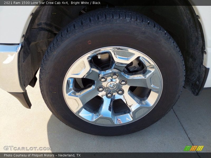 Bright White / Black 2021 Ram 1500 Lone Star Crew Cab 4x4