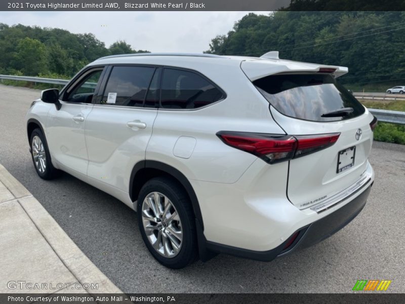 Blizzard White Pearl / Black 2021 Toyota Highlander Limited AWD