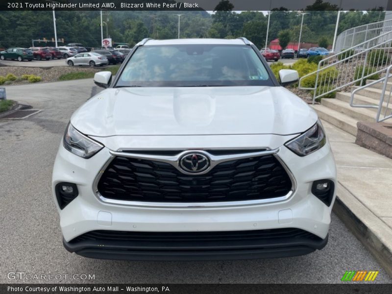 Blizzard White Pearl / Black 2021 Toyota Highlander Limited AWD