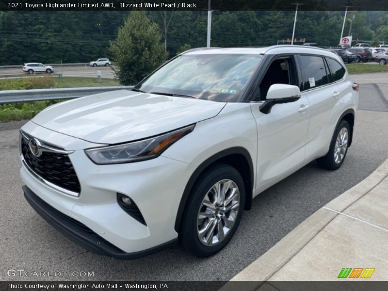 Blizzard White Pearl / Black 2021 Toyota Highlander Limited AWD