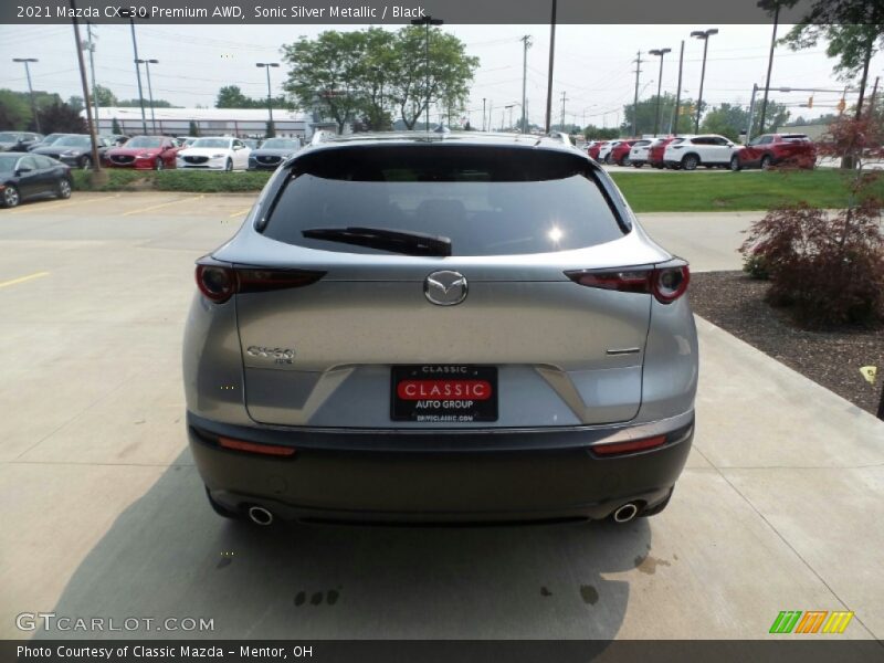 Sonic Silver Metallic / Black 2021 Mazda CX-30 Premium AWD