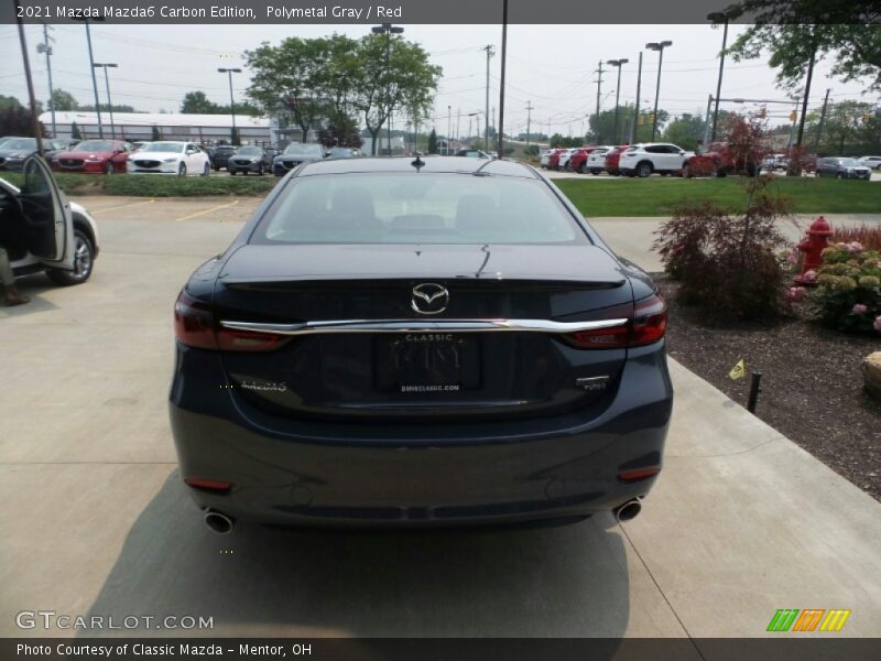 Polymetal Gray / Red 2021 Mazda Mazda6 Carbon Edition