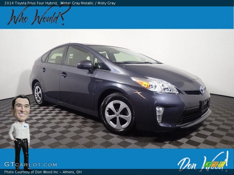 Winter Gray Metallic / Misty Gray 2014 Toyota Prius Four Hybrid