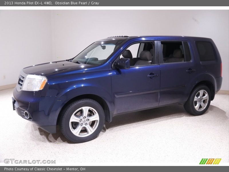 Obsidian Blue Pearl / Gray 2013 Honda Pilot EX-L 4WD