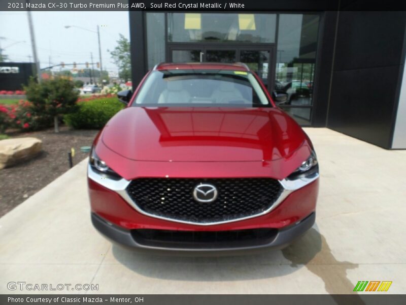 Soul Red Crystal Metallic / White 2021 Mazda CX-30 Turbo Premium Plus AWD