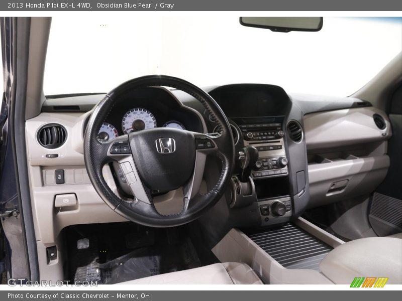 Obsidian Blue Pearl / Gray 2013 Honda Pilot EX-L 4WD