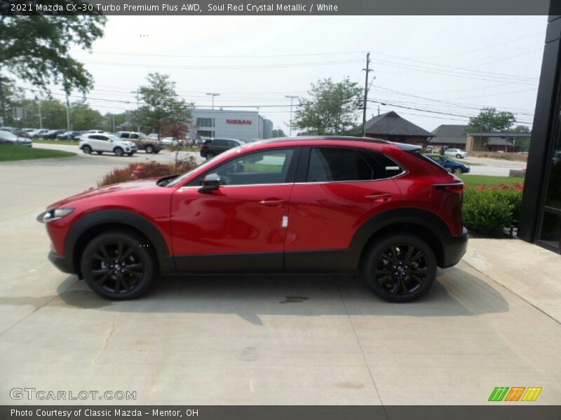 Soul Red Crystal Metallic / White 2021 Mazda CX-30 Turbo Premium Plus AWD