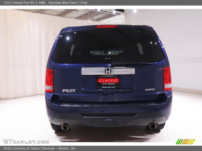 Obsidian Blue Pearl / Gray 2013 Honda Pilot EX-L 4WD