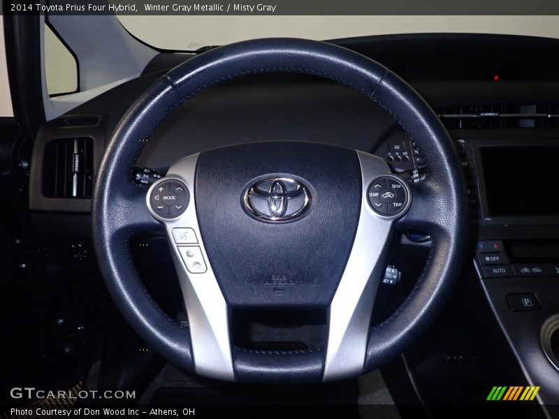 Winter Gray Metallic / Misty Gray 2014 Toyota Prius Four Hybrid