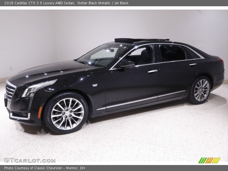 Stellar Black Metallic / Jet Black 2018 Cadillac CT6 3.6 Luxury AWD Sedan
