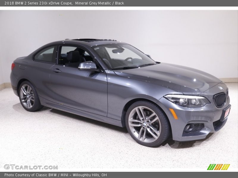 Mineral Grey Metallic / Black 2018 BMW 2 Series 230i xDrive Coupe