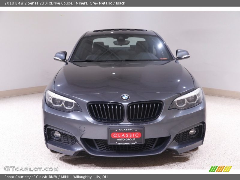 Mineral Grey Metallic / Black 2018 BMW 2 Series 230i xDrive Coupe