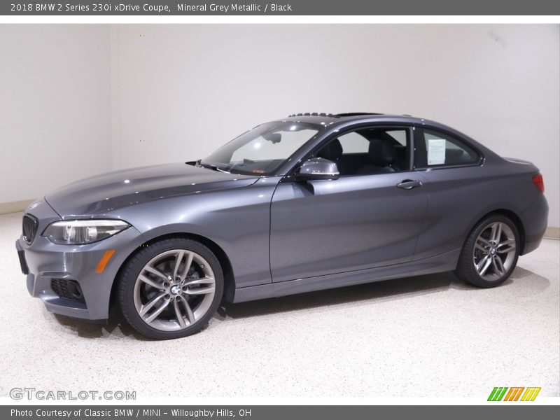Mineral Grey Metallic / Black 2018 BMW 2 Series 230i xDrive Coupe