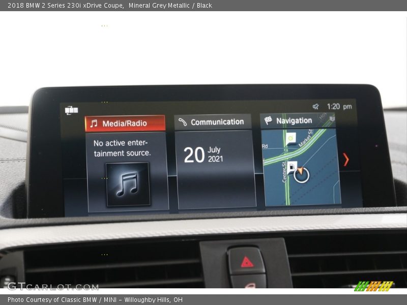 Mineral Grey Metallic / Black 2018 BMW 2 Series 230i xDrive Coupe