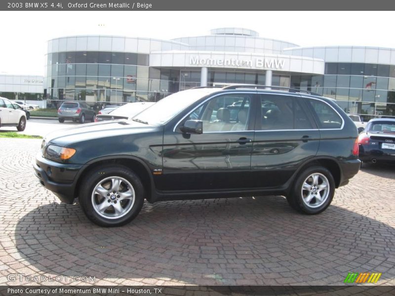Oxford Green Metallic / Beige 2003 BMW X5 4.4i