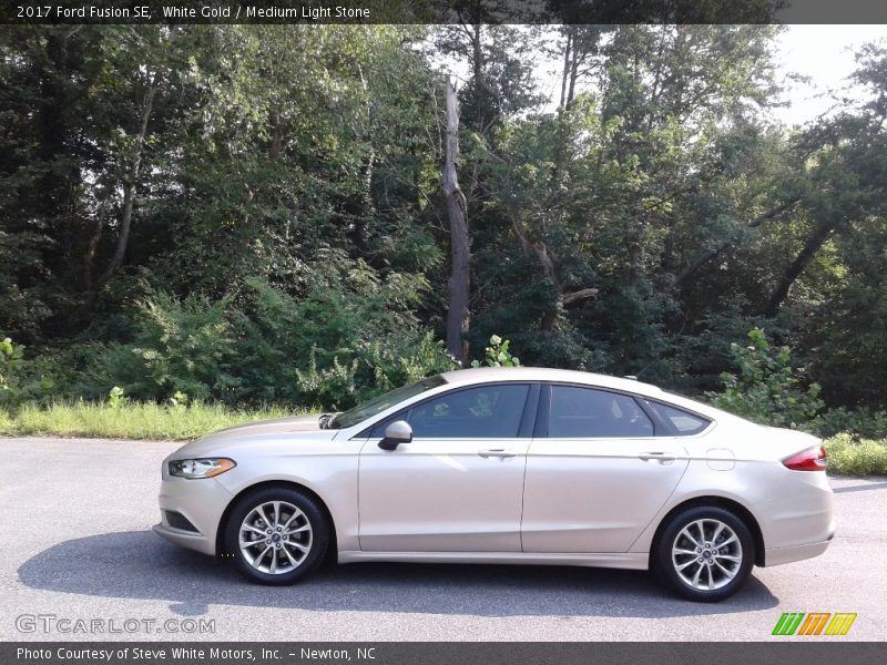 White Gold / Medium Light Stone 2017 Ford Fusion SE
