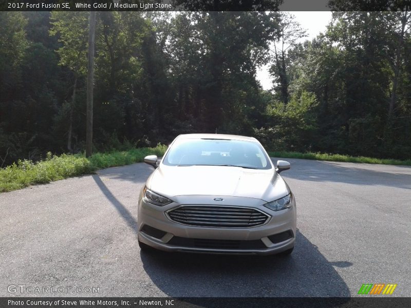 White Gold / Medium Light Stone 2017 Ford Fusion SE
