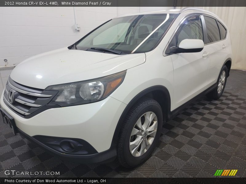 White Diamond Pearl / Gray 2012 Honda CR-V EX-L 4WD