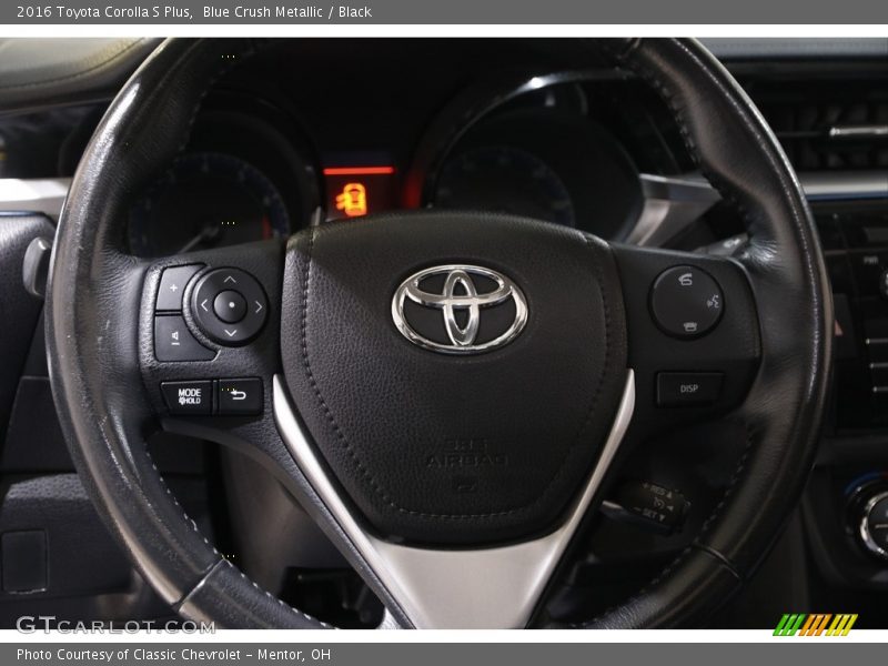 Blue Crush Metallic / Black 2016 Toyota Corolla S Plus