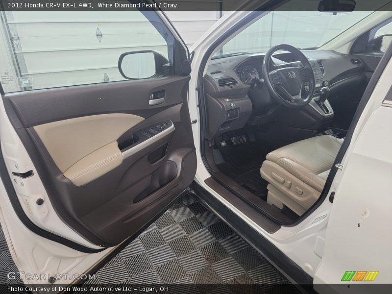 White Diamond Pearl / Gray 2012 Honda CR-V EX-L 4WD