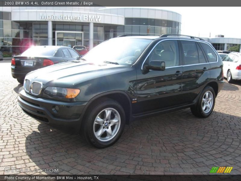 Oxford Green Metallic / Beige 2003 BMW X5 4.4i