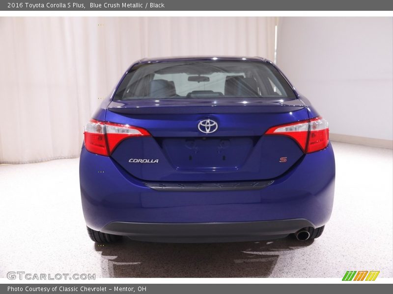 Blue Crush Metallic / Black 2016 Toyota Corolla S Plus