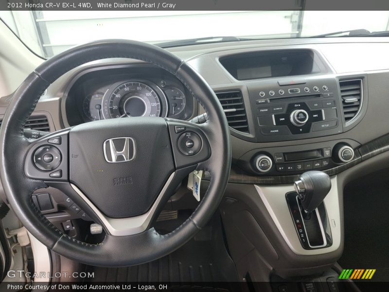 White Diamond Pearl / Gray 2012 Honda CR-V EX-L 4WD