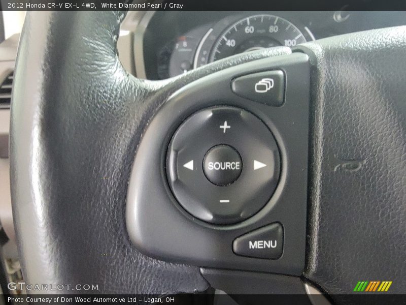White Diamond Pearl / Gray 2012 Honda CR-V EX-L 4WD