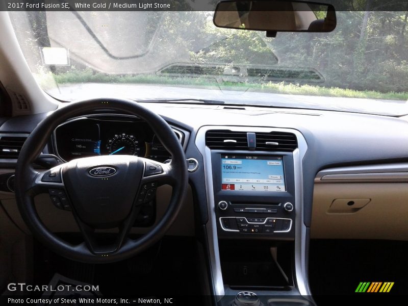 White Gold / Medium Light Stone 2017 Ford Fusion SE