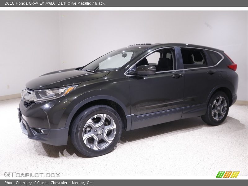 Dark Olive Metallic / Black 2018 Honda CR-V EX AWD