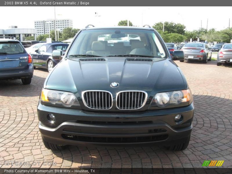 Oxford Green Metallic / Beige 2003 BMW X5 4.4i