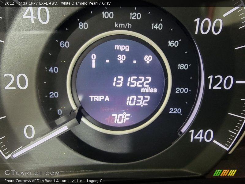 White Diamond Pearl / Gray 2012 Honda CR-V EX-L 4WD