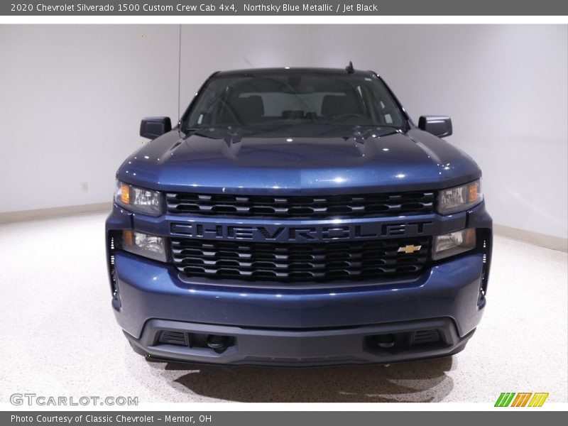 Northsky Blue Metallic / Jet Black 2020 Chevrolet Silverado 1500 Custom Crew Cab 4x4