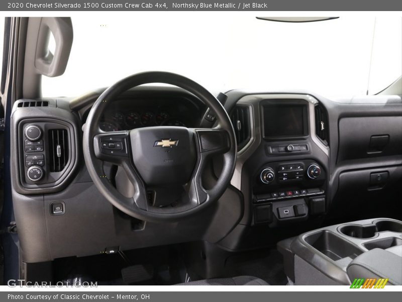 Northsky Blue Metallic / Jet Black 2020 Chevrolet Silverado 1500 Custom Crew Cab 4x4
