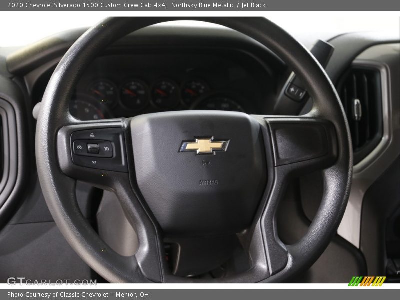 Northsky Blue Metallic / Jet Black 2020 Chevrolet Silverado 1500 Custom Crew Cab 4x4