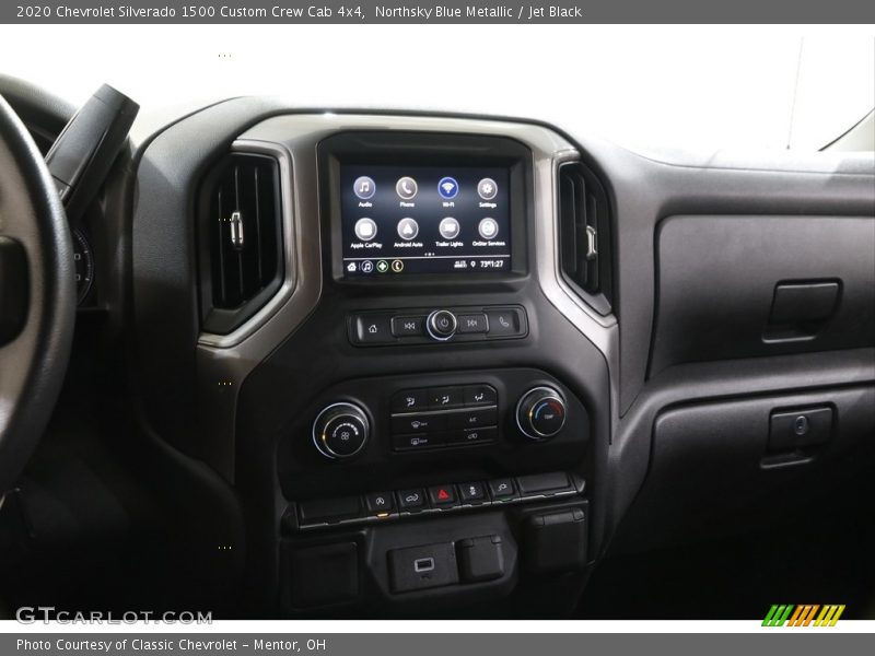Northsky Blue Metallic / Jet Black 2020 Chevrolet Silverado 1500 Custom Crew Cab 4x4