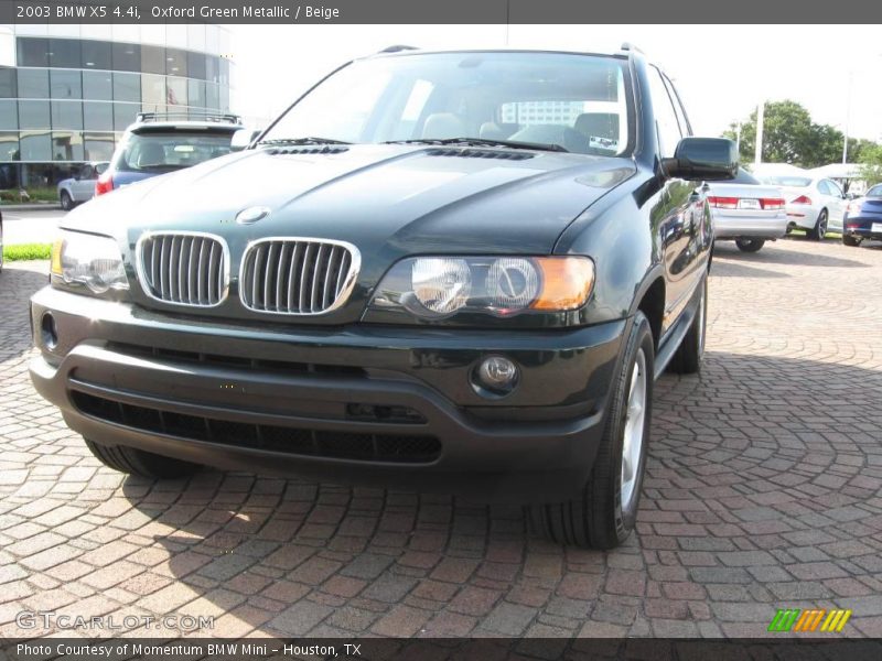 Oxford Green Metallic / Beige 2003 BMW X5 4.4i