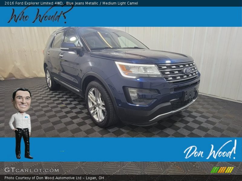 Blue Jeans Metallic / Medium Light Camel 2016 Ford Explorer Limited 4WD