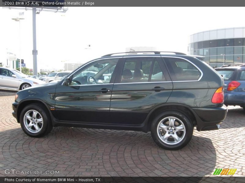 Oxford Green Metallic / Beige 2003 BMW X5 4.4i