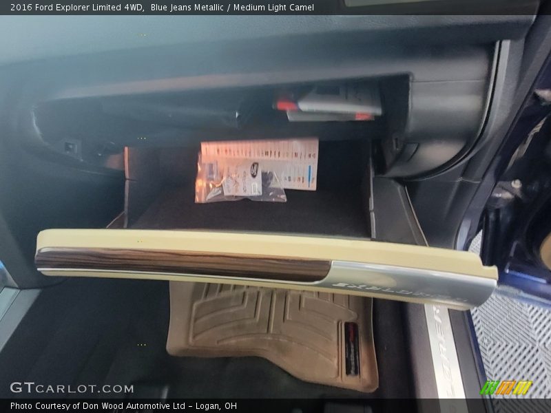 Blue Jeans Metallic / Medium Light Camel 2016 Ford Explorer Limited 4WD