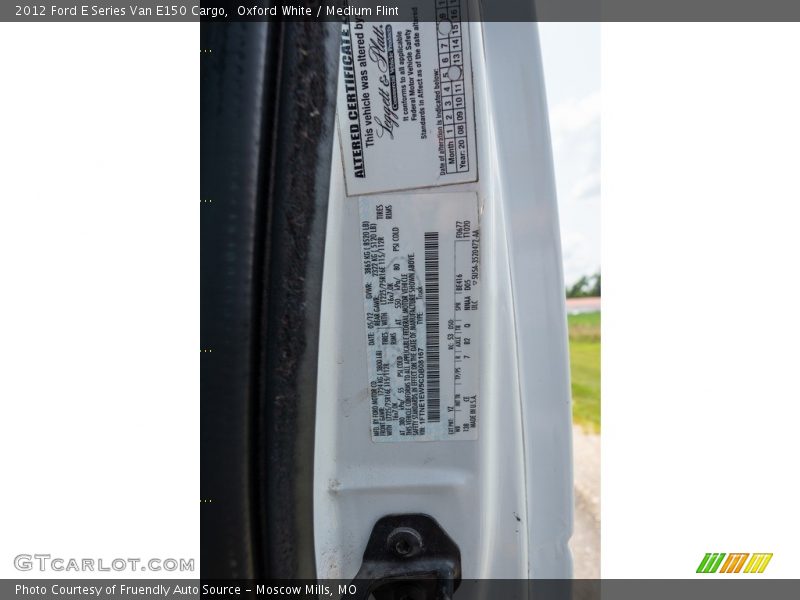 Oxford White / Medium Flint 2012 Ford E Series Van E150 Cargo