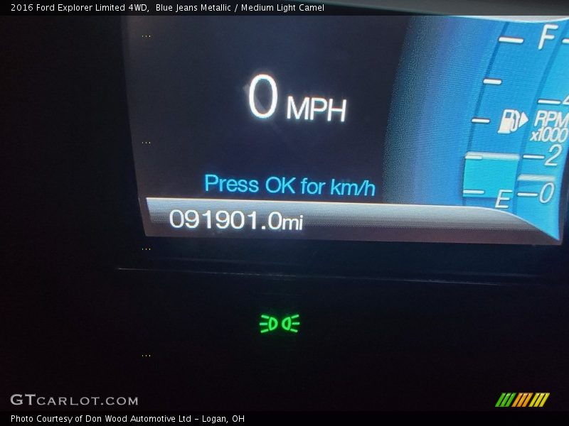 Blue Jeans Metallic / Medium Light Camel 2016 Ford Explorer Limited 4WD