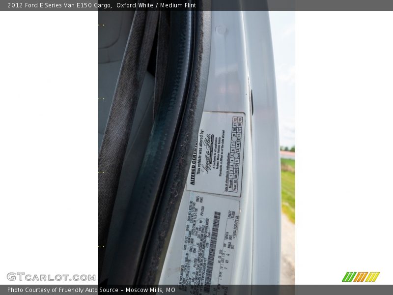Oxford White / Medium Flint 2012 Ford E Series Van E150 Cargo