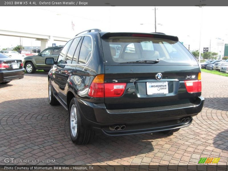 Oxford Green Metallic / Beige 2003 BMW X5 4.4i