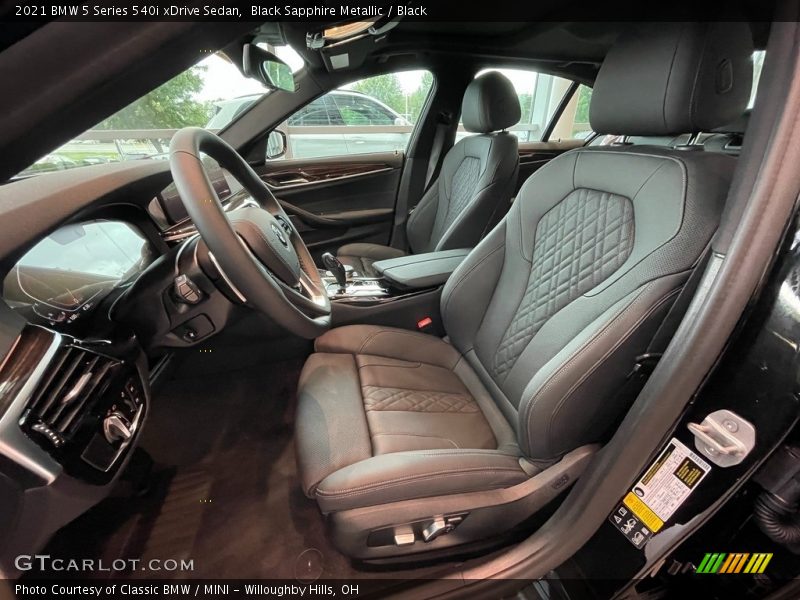 Black Sapphire Metallic / Black 2021 BMW 5 Series 540i xDrive Sedan